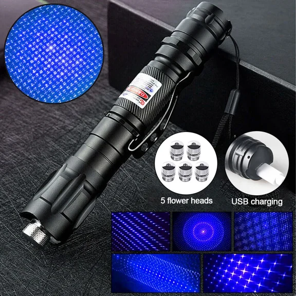 SIANA- Rechargeable Green Pointers Pen 405Nm Star Visible Beam Light