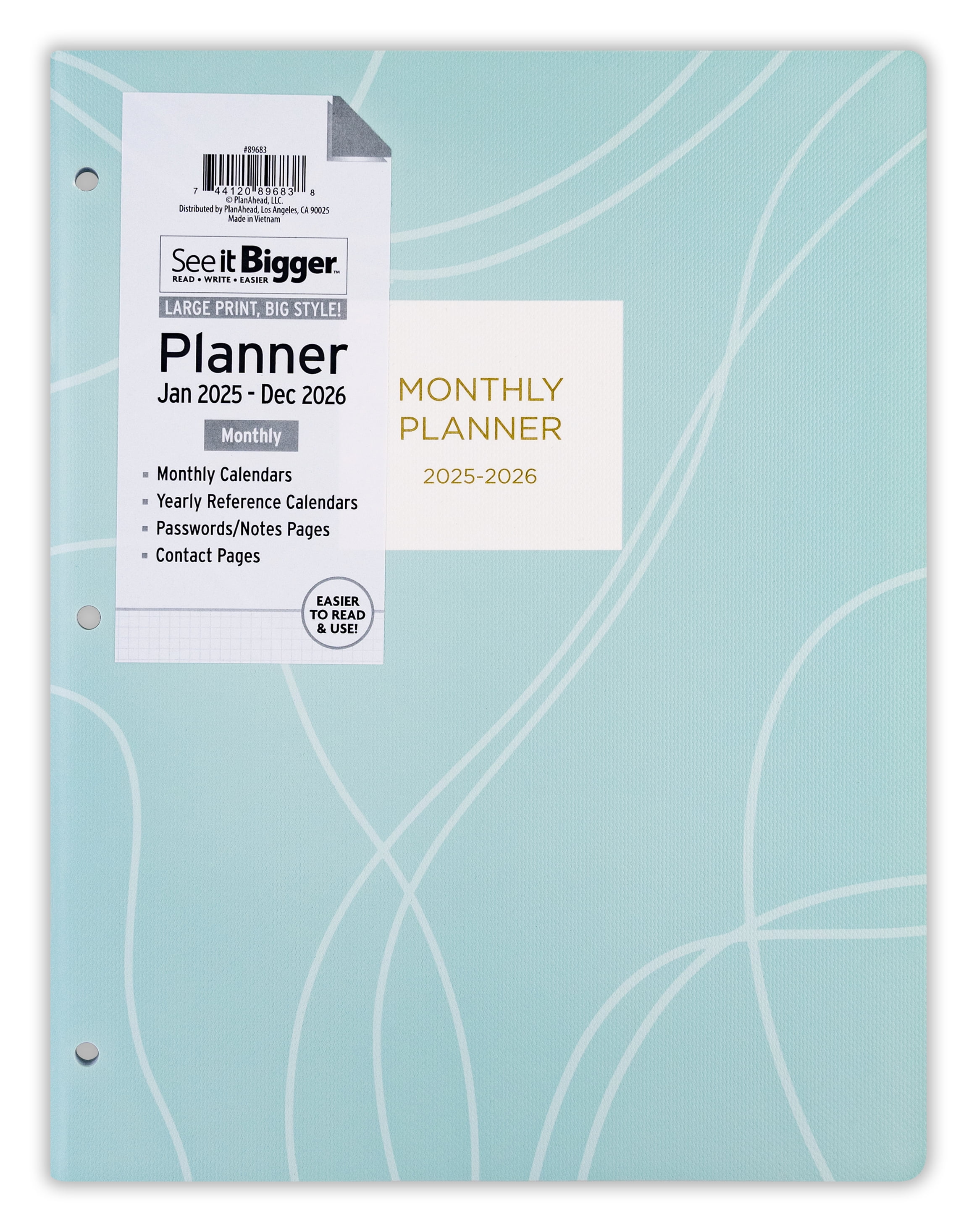 See it Bigger January 2025 - December 2026 Weekly Dated Planner (4.5