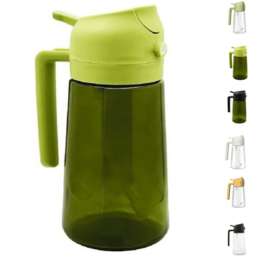 SIBEBED 2 in 1 Olive  Oil Sprayer for Cooking, 16oz  Oil Spray Bottle, Oil Dispenser for Air Fryer, Salad, Frying, BBQ (Green1)