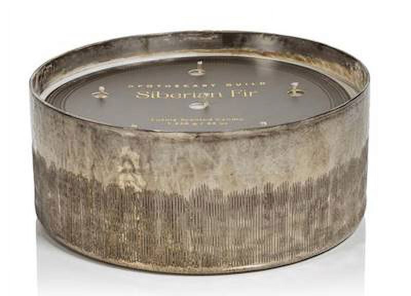 SIBERIAN FIR Antique Silver 6Wick Scented Candle