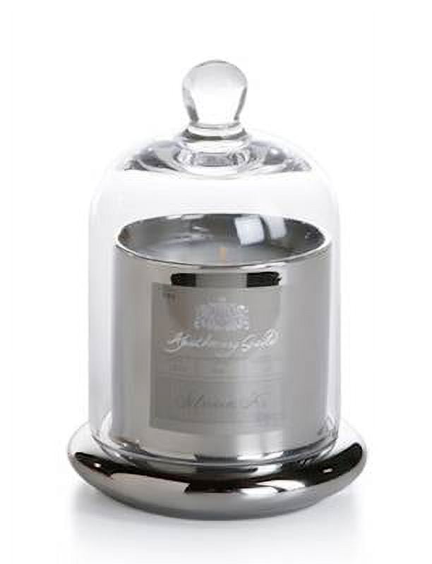 SIBERIAN FIR Zodax Apothecary Guild Silver Scented 3.5 oz Jar Candle with Dome