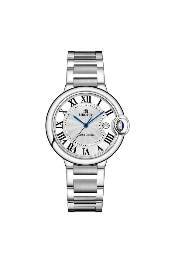 Men Calendar Vintage Wristwatch Analog Automatic Self-Winding Mechanical Wrist Watch Steel or Leather Band Sapphire Crystal Waterproof Business Clock