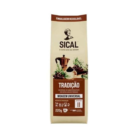 SICAL Tradition (Tradio) Ground Coffee Blend, 7.8 oz
