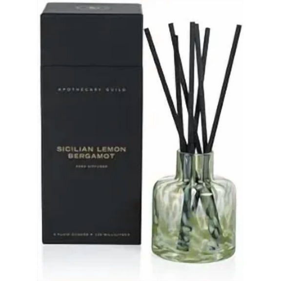 SICILLIAN LEMON BERGAMOT Zodax Apothecary Guild Reed Diffuser - 120 ml - Gift Boxed