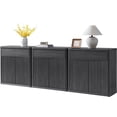thumbnail image 1 of SICOTAS 103.8" Wide Sideboard Buffet Cabinet with Storage,Moderns Credenza Consle Cabinet with Doors & Drawer for Living Room, Dining Room,Dark Gray Alder, 1 of 9