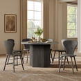 thumbnail image 1 of SICOTAS 47" Modern Round Dining Table&Chair Set for 4-6, Hexagonal Stable Base, Stain-Resistant Easy-Clean Finish, Space-Saving for Kitchen, Living Room,Dark Grey Alder, 1 of 13