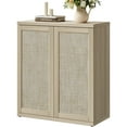 thumbnail image 1 of SICOTAS 30.51"W Modular Rattan Sideboard Buffet Cabinet with Adjustable Shelves & Pop-Up Door, Modern Farmhouse Credenza for Dining Room, Hallway & Foyer, Sand Oak, 1 of 10