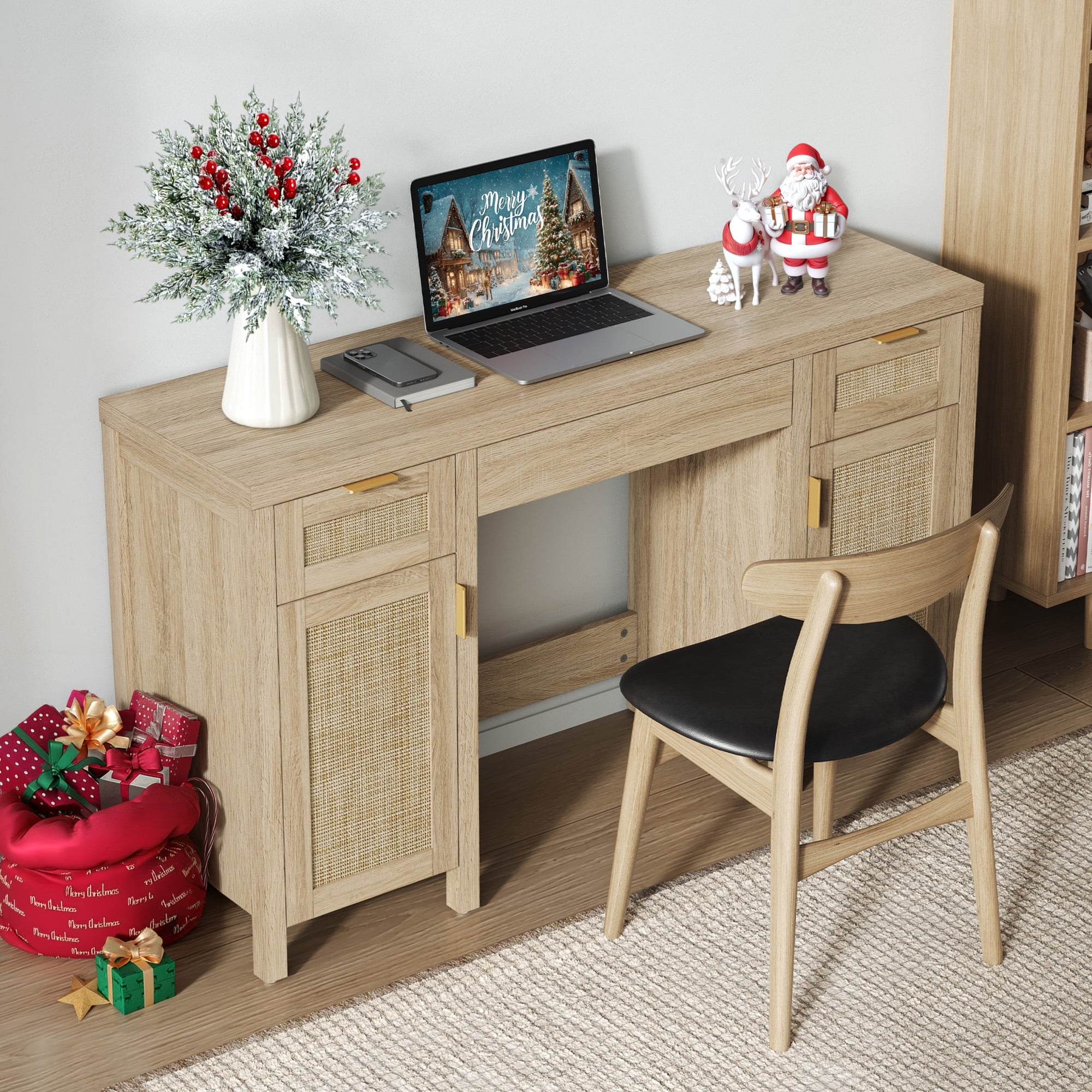 RATTAN DRAWER DESK / ラタンドロワーデスク ラタンドロワーデスク｜ナチュラルで省スペースな木製机