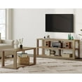 SICOTAS TV Stand and Coffee Table Set of 2 Farmhouse Wood TV Console