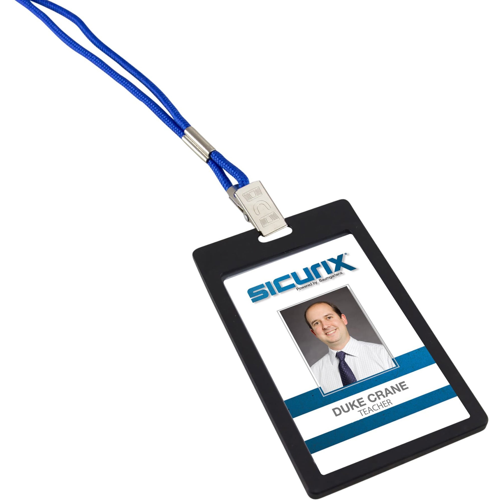 SICURIX, Vertical, Black, ID Badge Holder - 54HP58