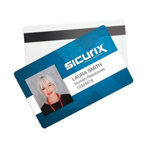 SICURIX Blank ID Card with Magnetic Strip, 2 1/8 x 3 3/8, White, 100/Pack -BAU80340