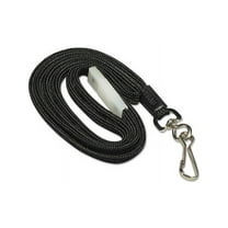 SICURIX Hook Fastener Breakaway Lanyard 1 Each - 0.3" Width x 36" Length - Black