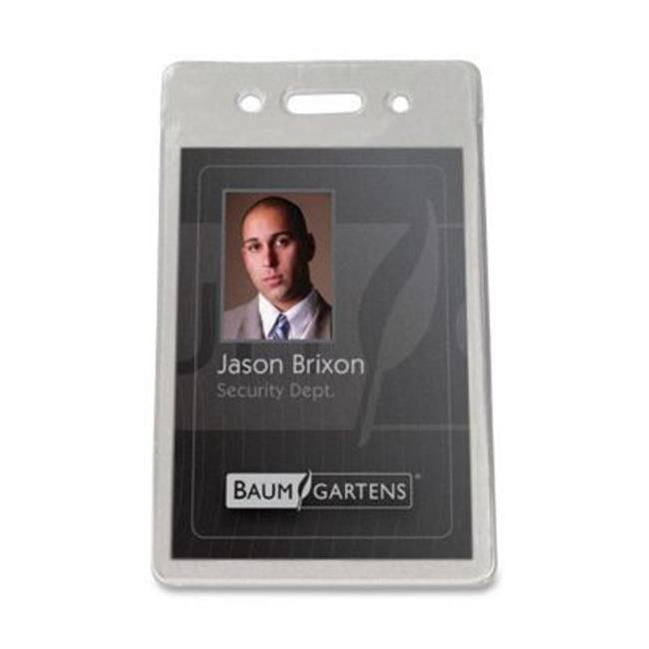 SICURIX Proximity Badge Holders Vertical 50 Pack CLEAR ()