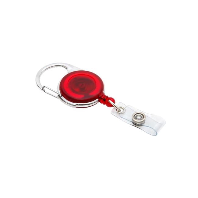 SICURIX Quick Clip ID Badge Reels Round Strap RED (68752)