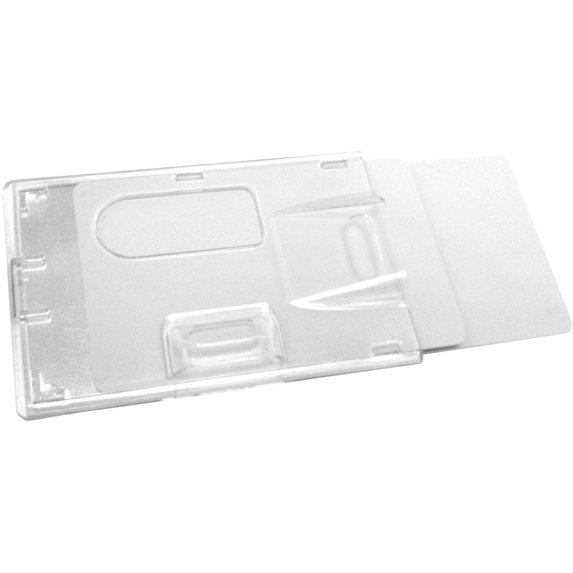 SICURIX RFID Blocking Badge Holder, Horizontal, 3 3/8 x 2 1/8, Clear, 20/Pack