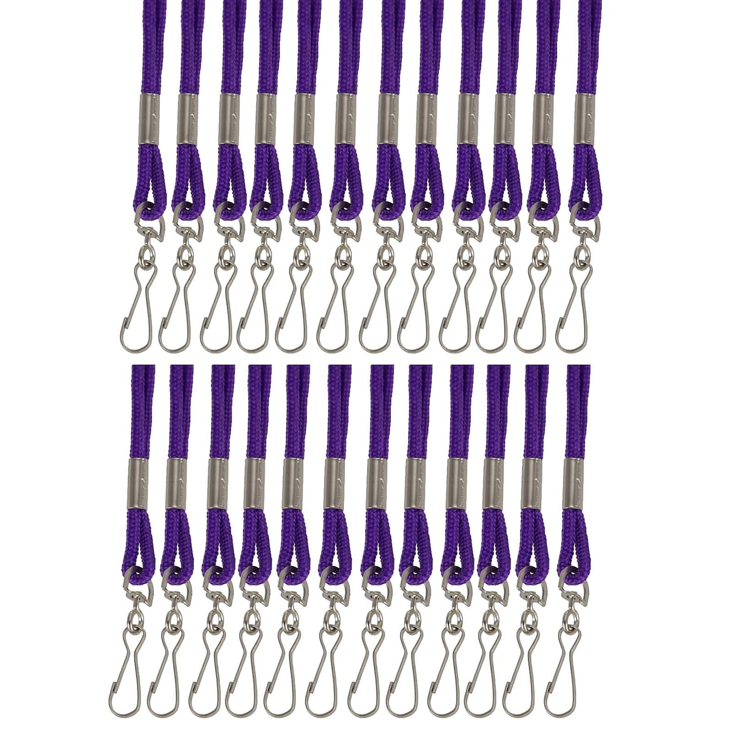 SICURIX Standard Lanyard Hook Rope Style, Purple, Pack of 24