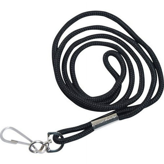 SICURIX Standard Rope Lanyard - 12 / Pack - 36" Length - Black - Nylon | Bundle of 10 Packs