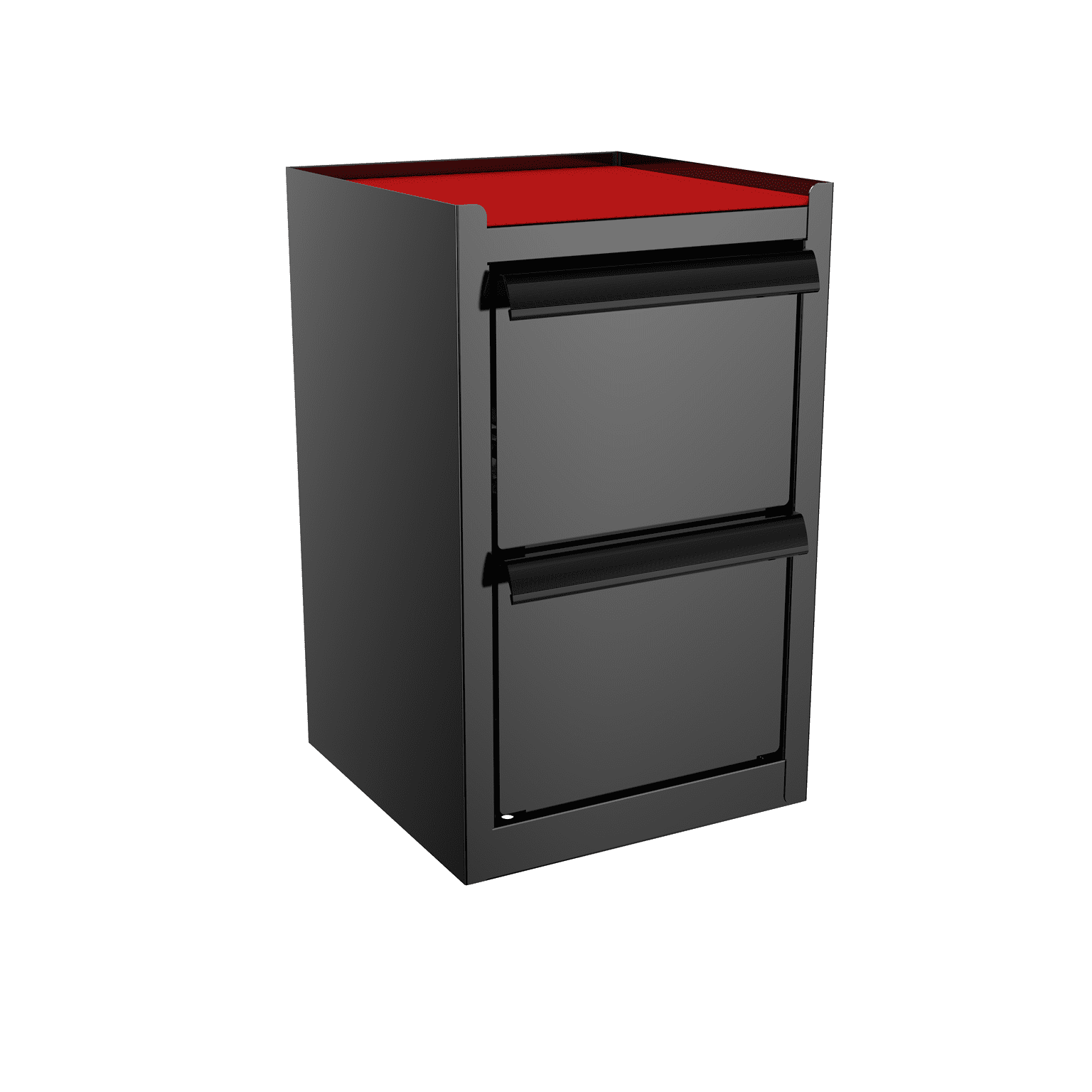 Hyper Tough Mini 2-Drawer Side Cabinet with Vertical Locker, Black