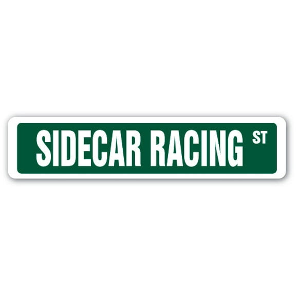 SIDECAR RACING Street Sign race racer side car supplies | Indoor/Outdoor |  36" Wide