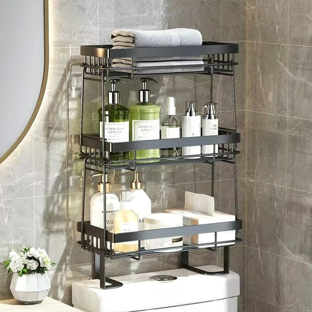 SIDIANBAN Bathroom Organizer Shelf 3Tier Bathroom Metal Shelf Over The Toilet Storage Shelf