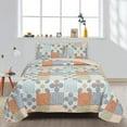thumbnail image 1 of SCAD Piece by Piece Patchwork 3 Piece Quilt Set, Multi-Colored Patchwork, Includes 2 Pillow Shams, Queen, 1 of 7