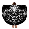 thumbnail image 1 of SIDONKU 60 inch Round Beach Towel Blanket Rhinestone Applique Crystal Studs Embellishment for Beautiful Fleur De Travel Circle Circular Towels Mat Tapestry Beach Throw, 1 of 2