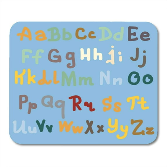 SIDONKU ABC Alphabet Brush Letters Hand Lettering and Custom for Your Mousepad Mouse Pad Mouse Mat 9x10 inch