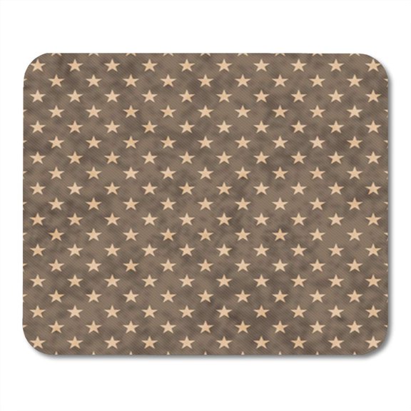SIDONKU Abstract Brown Stars 3D Geometric Digital Pattern Repeatable Mousepad Mouse Pad Mouse Mat 9x10 inch