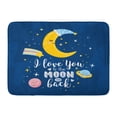 thumbnail image 1 of SIDONKU Baby I Love You to The Moon and Back Magic Different of Space Stars Rainbow Planets Sleep Doormat Floor Rug Bath Mat 23.6x15.7 inch, 1 of 1
