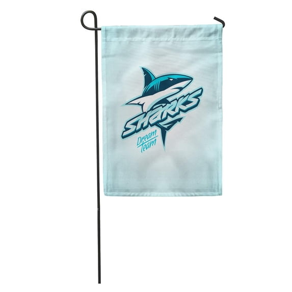 SIDONKU Blue Mascot Sharks for Club Sport Team Attack Diving Football Garden Flag Decorative Flag House Banner 28x40 inch