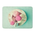 thumbnail image 1 of SIDONKU Blue Paris Vintage Pastel Colored French Macaroons Macarons Colorful Birthday Doormat Floor Rug Bath Mat 30x18 inch, 1 of 1