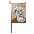 thumbnail image 1 of SIDONKU Brown Bulldog of Cup Coffee and Dog Portrait on Beige European Landscape Fresh Garden Flag Decorative Flag House Banner 12x18 inch, 1 of 2