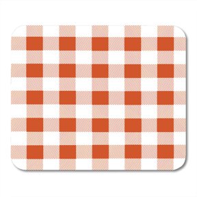 SIDONKU Buffalo White and Orange Lumberjack Plaid Check Abstract Casual Mousepad Mouse Pad Mouse Mat 9x10 inch