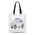 thumbnail image 1 of SIDONKU Canvas Tote Bag Auto Blue Fiat Topolino Pencil Automobile Car Classic 500 Reusable Handbag Shoulder Grocery Shopping Bags, 1 of 1