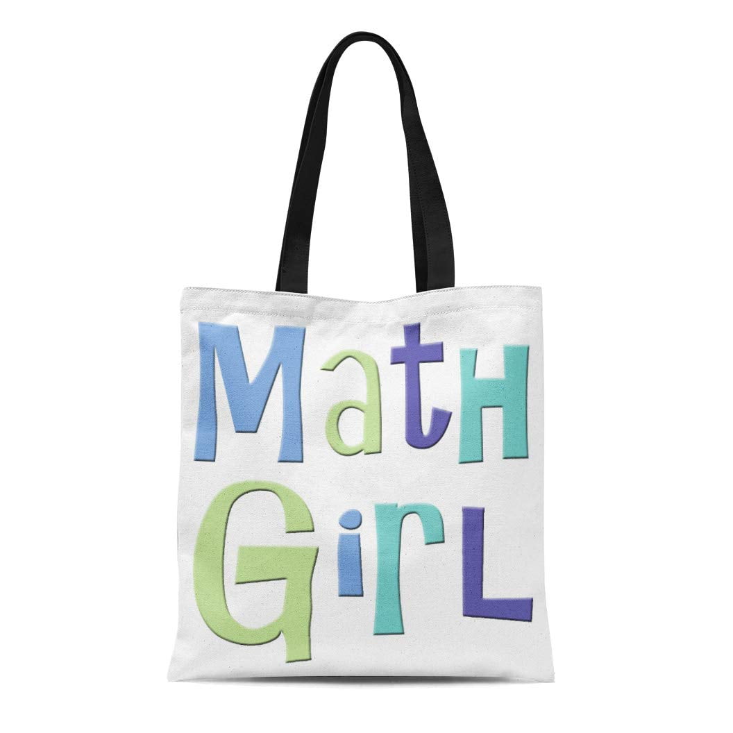 SIDONKU Canvas Tote Bag Mathematics Math Girl Love Chic Chick