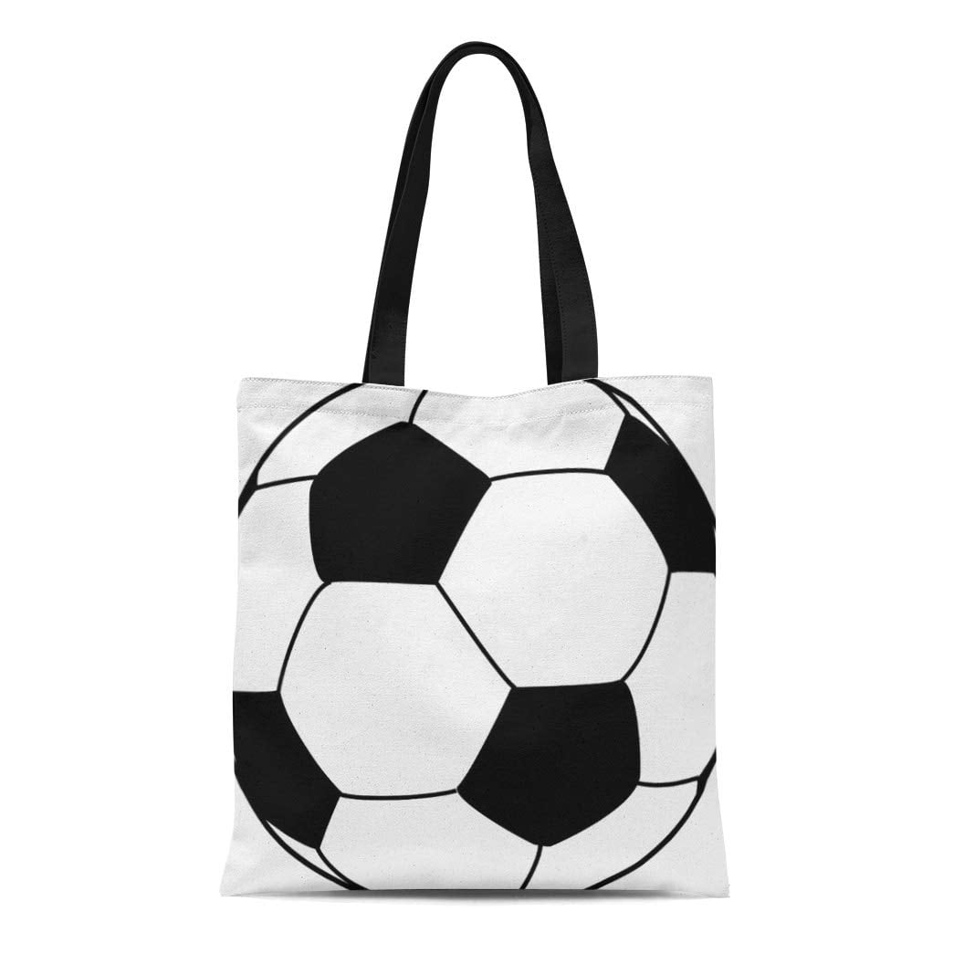 SIDONKU Canvas Tote Bag Soccerball Soccer Ball Football Cool Sports Fun