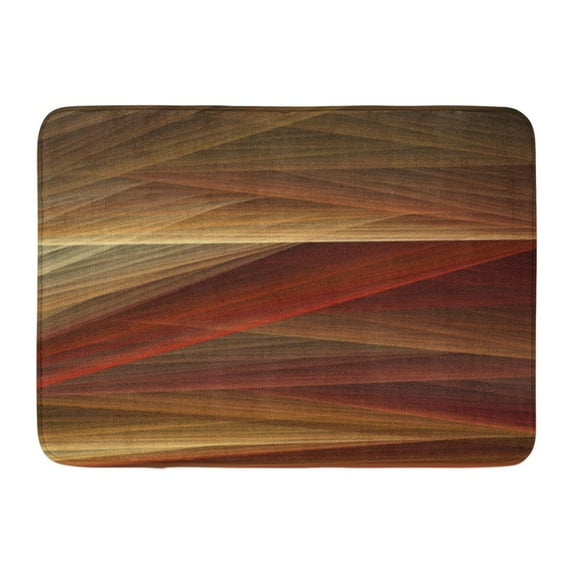 SIDONKU Colorful Digital Interwoven Threads Red Orange and Earth Tones Artistic Bold Doormat Floor Rug Bath Mat 23.6x15.7 inch