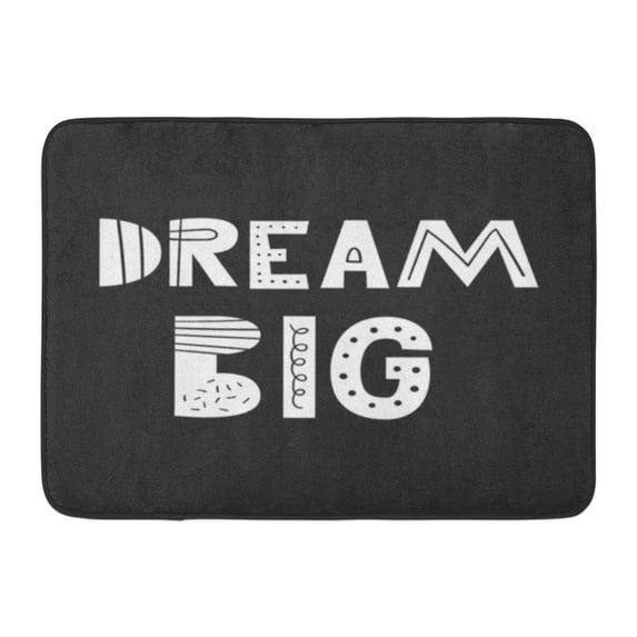 SIDONKU Dream Big Cute Nursery Lettering in Scandinavian Kids Rule Awesome Doormat Floor Rug Bath Mat 23.6x15.7 inch