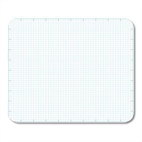 SIDONKU Engineering White Architect Grid Math Graph Line Mousepad Mouse Pad Mouse Mat 9x10 inch
