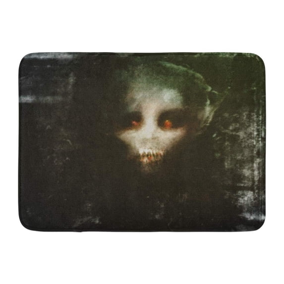 SIDONKU Face Horror Scary Vampire Spooky Monster Abstract Anxiety Artistic Doormat Floor Rug Bath Mat 23.6x15.7 inch