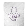 thumbnail image 1 of SIDONKU Flannel Throw Blanket Character Cute and Beautiful Bear Practice of Yoga Soft for Bed Sofa and Couch 50x60 Inches, 1 of 1