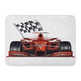 thumbnail image 1 of SIDONKU Grand Red Race Car Checkered Flag Prix Front Track Speed Monaco Doormat Floor Rug Bath Mat 23.6x15.7 inch, 1 of 1