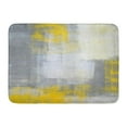 thumbnail image 1 of SIDONKU Gray Modern Grey and Yellow Abstract Painting Contemporary Home Rectangle Doormat Floor Rug Bath Mat 23.6x15.7 inch, 1 of 1