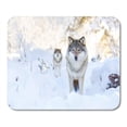 thumbnail image 1 of SIDONKU Gray Snow Two Wolves in Cold Winter Forest Wolf Mousepad Mouse Pad Mouse Mat 9x10 inch, 1 of 1