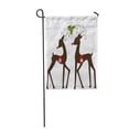 thumbnail image 1 of SIDONKU Green Christmas Whimsical Reindeer Mistletoe Kiss Solstice Winter Deer Xmas Garden Flag Decorative Flag House Banner 12x18 inch, 1 of 1