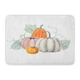 thumbnail image 1 of SIDONKU Green Fall Pumpkins Watercolor Painting on Colored Vegetables Autumn Halloween Doormat Floor Rug Bath Mat 23.6x15.7 inch, 1 of 1
