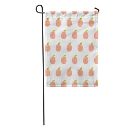 SIDONKU Green Peach Cute Pattern Peaches on Like and Party Red Cartoon Pie Garden Flag Decorative Flag House Banner 28x40 inch