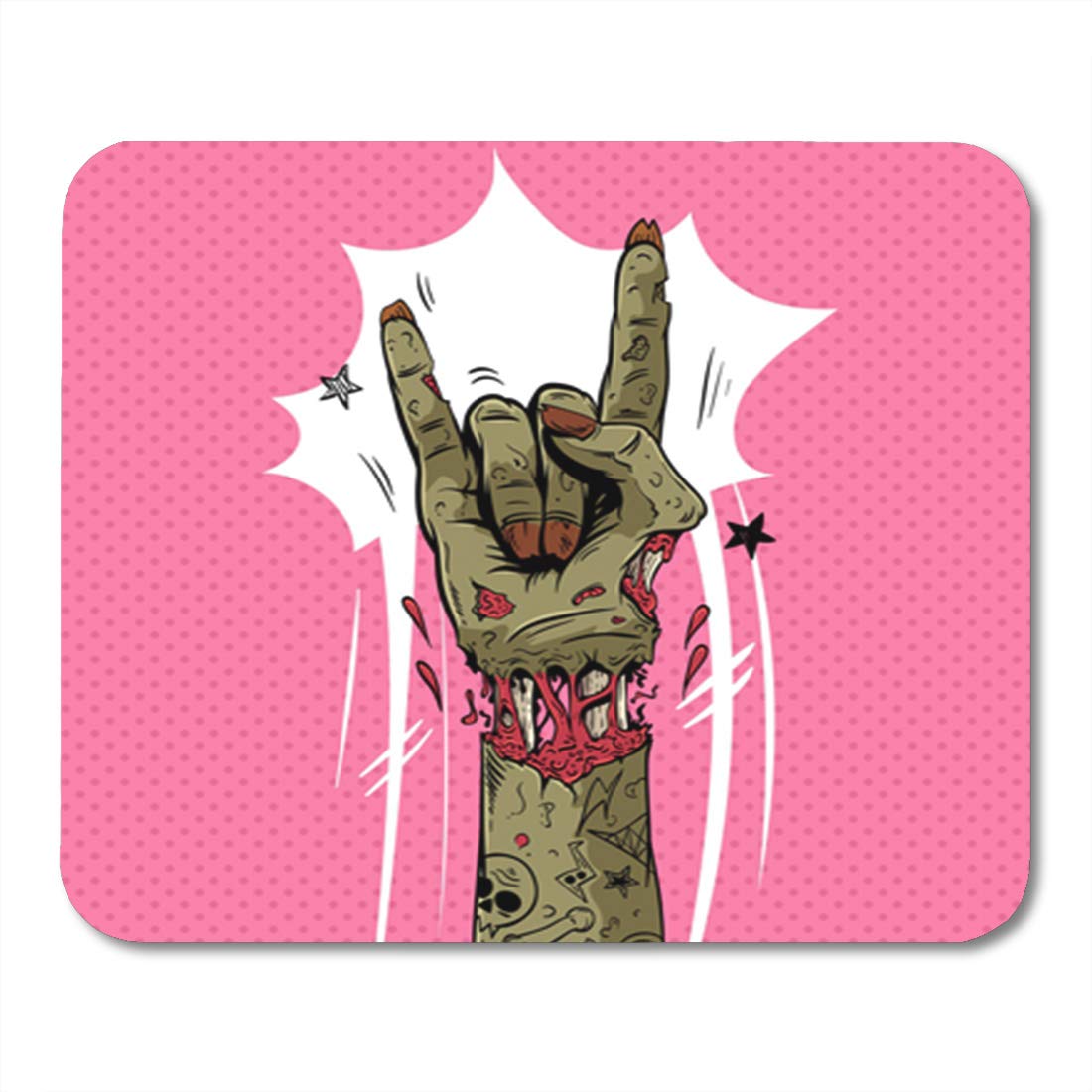 SIDONKU Halloween Zombie Hand Shows Rock Gesture Punk Party Sketch ...