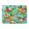 thumbnail image 1 of SIDONKU Hawaiian Tropical Pattern Pineapples Palm Leaves and Flowers Leaf Doormat Floor Rug Bath Mat 23.6x15.7 inch, 1 of 1
