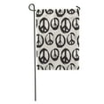 thumbnail image 1 of SIDONKU Pattern Abstract Symbol of Peace The Sign Pacifists Monochrome Made by Brush Strokes Paint Garden Flag Decorative Flag House Banner 28x40 inch, 1 of 2